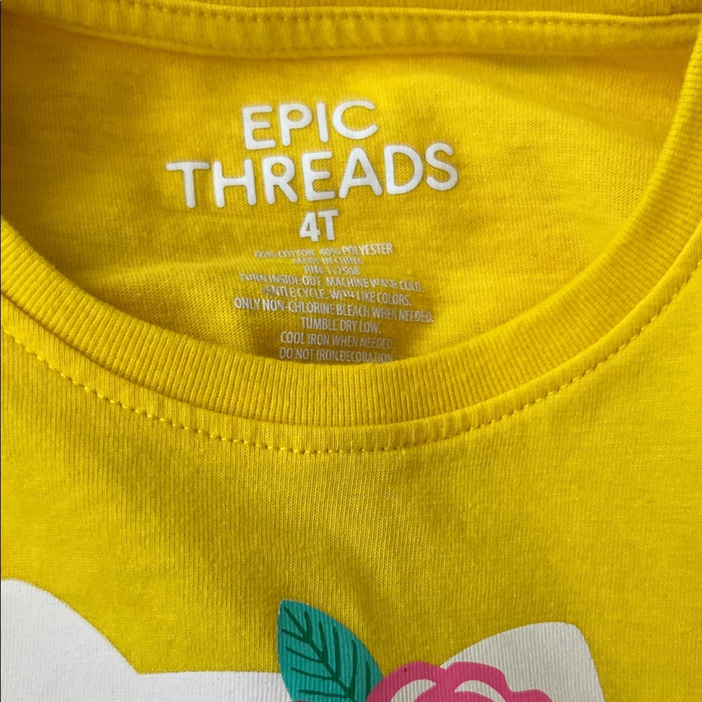 Yellow Hello Kitty T-Shirt and Pink Pants Set - Picture 4 of 4